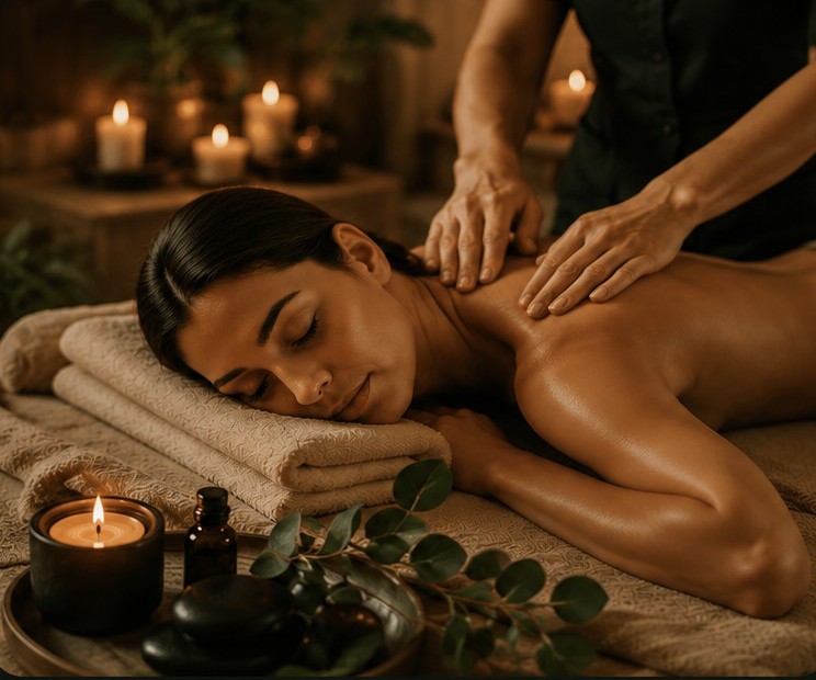 Расслабляющий SPA-массаж в атмосфере ЭКО SPA при свечах